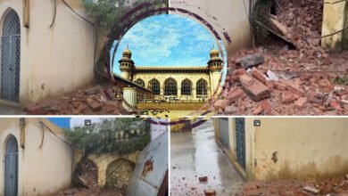 ویڈیو: مکہ مسجد کے وضو خانہ کی دیوار منہدم