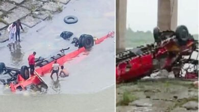 مدھیہ پردیش کے نرمدا ندی میں بس اُلٹ گئی، 13 مسافرین کی موت