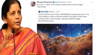 ناسا کی تصاویر ری ٹوئٹ کرنے پر کانگریس کی سیتا رمن پر تنقید