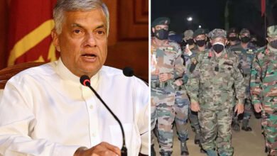 وزیر اعظم سری لنکا نے فوج کو امن بحال کرنے کا حکم دیا