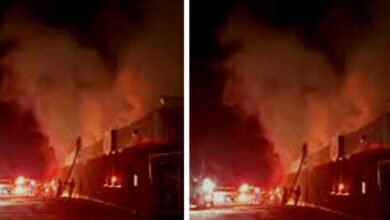 نظام آباد ٹاؤن کی سپر مارکٹ میں آتشزدگی