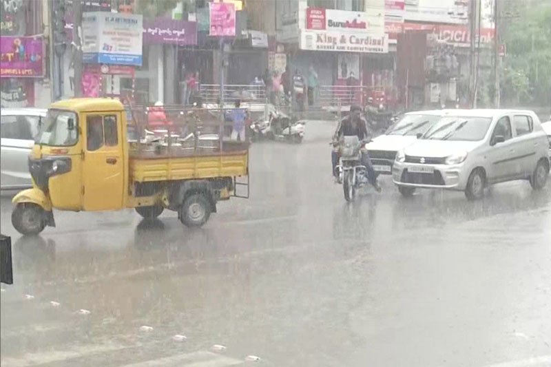 حیدرآباد کے کئی علاقوں میں بارش