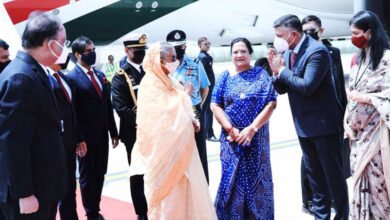 وزیر اعظم بنگلہ دیش شیخ حسینہ نئی دہلی پہنچ گئیں