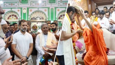 راہولگاندھی نے کرناٹک میں مسجد اور مندر کا دورہ کیا