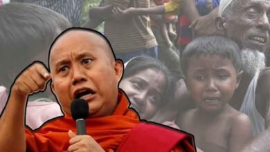 میانمار میں مسلم دشمن راہب کو خصوصی فوجی اعزاز