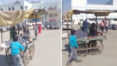 ویڈیو: ایمبولنس نہ ملنے پر 6 سالہ بیٹے نے بیمار باپ کو بنڈی پر اسپتال لے گیا