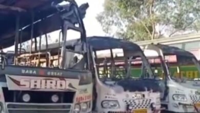 حیدرآباد: خانگی ٹراویلس کی تین بسوں میں آگ لگ گئی