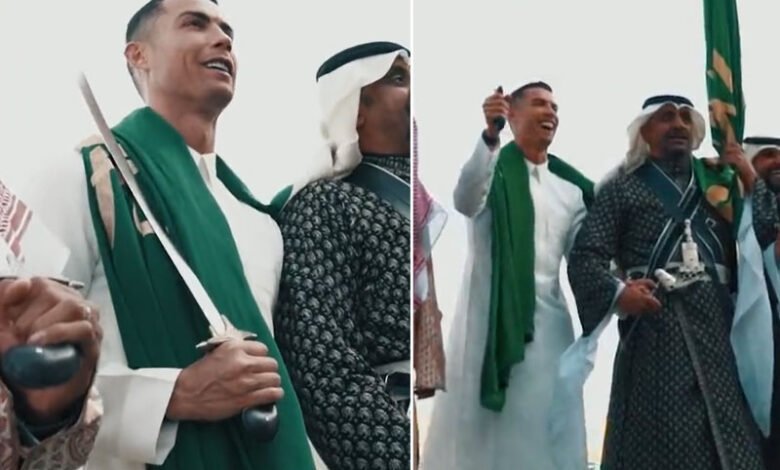 رونالڈو کی سعودی لباس اور تلوار کے ساتھ رقض کی ویڈیو وائرل