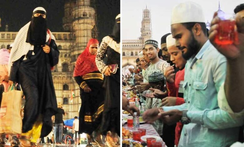حیدرآباد میں رمضان کی رونقیں،بازاروں میں خریداری عروج پر