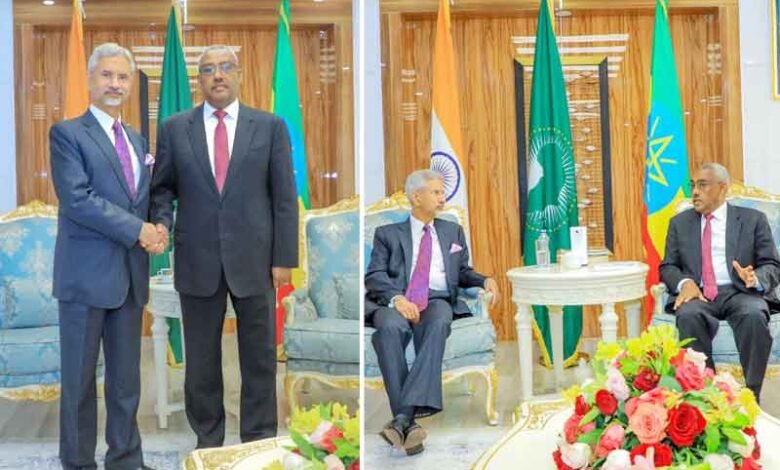 جئے شنکر نے ایتھوپیا کے وزیر خارجہ دیمیک میکونن سے ملاقات کی