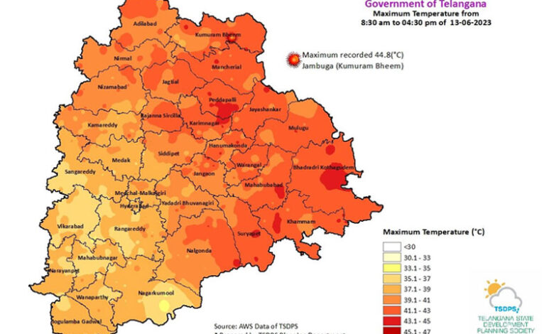تلنگانہ میں 17 جون تک گرمی کی لہر کا امکان