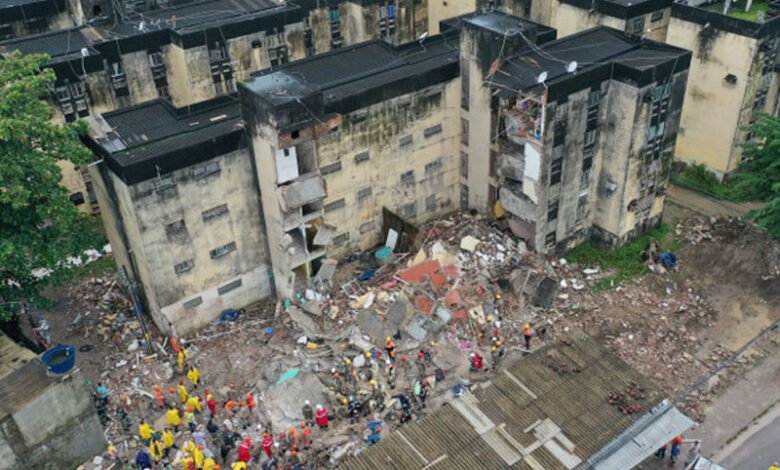 برازیل میں عمارت منہدم، 11 افراد ہلاک
