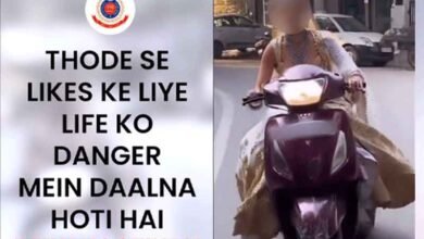 دہلی پولیس کی طرف سے شیئر کردہ ’اسکوٹی بھگاتی دلہن‘ کی ویڈیو وائرل