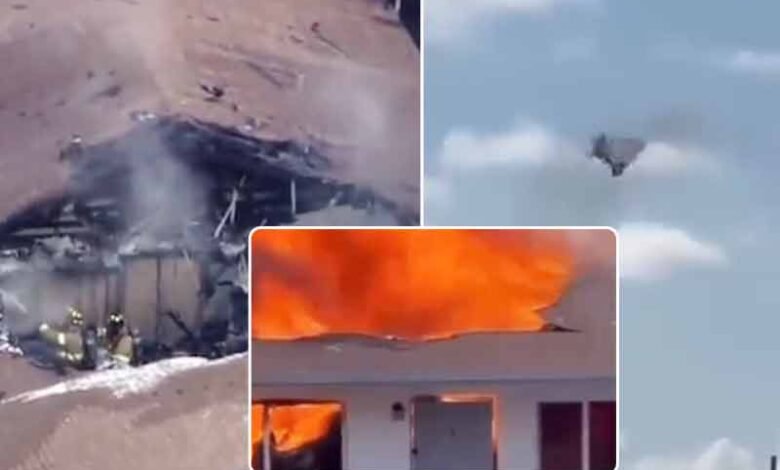 ہیلی کاپٹر فضا میں گول چکر کاٹتا ہوا عمارت پر گر کر تباہ ، ویڈیو وائرل