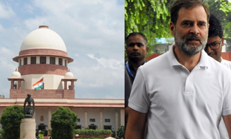 سپریم کورٹ نے ہتک عزت کیس میں راہل کی سزا پر روک لگا دی