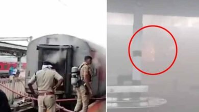 مہاراشٹرمیں تلنگانہ ایکسپریس ٹرین کی ایک بوگی میں آگ لگ گئی