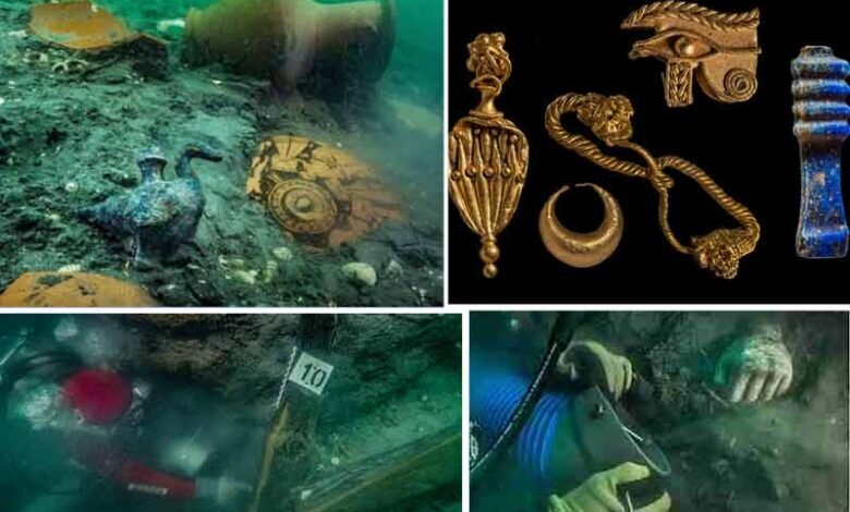 ایک ہزار سال پہلے سمندر میں غرق ہونے والے مصری شہر سے خزانہ دریافت