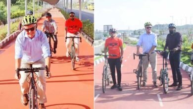 اقوام متحدہ کے ماحولیاتی پروگرام کے سابق  اگزیکٹیو ڈائرکٹر نے حیدرآباد میں سائیکل چلائی