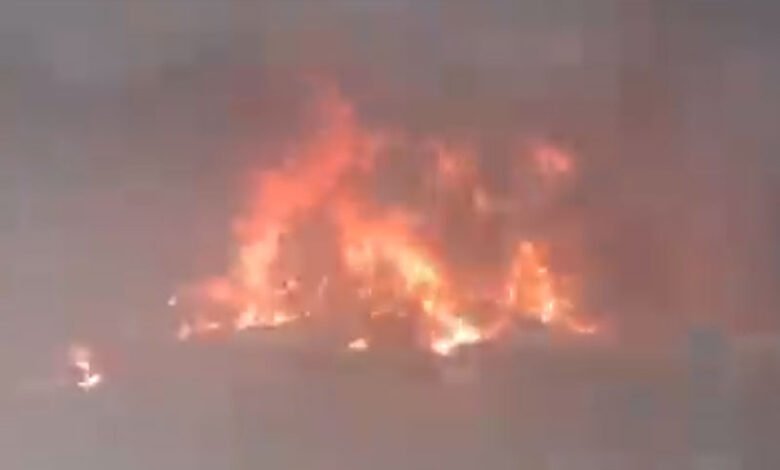 حیدرآباد: چادرگھاٹ وکٹری پلے گراونڈ کے قریب گودام میں آگ لگ گئی
