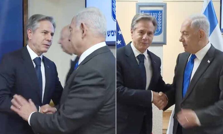 امریکی وزیر خارجہ بلنکن یہودیوں کی حمایت کیلئے اسرائیل پہنچ گئے