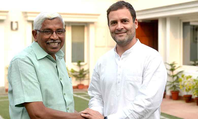 ٹی جے ایس نے کانگریس سے اتحاد کا اعلان کردیا، کودنڈارام کی راہول گاندھی سے ملاقات