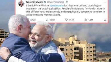 ہندوستان اسرائیل کے ساتھ مضبوطی کے ساتھ کھڑا ہے: وزیر اعظم مودی