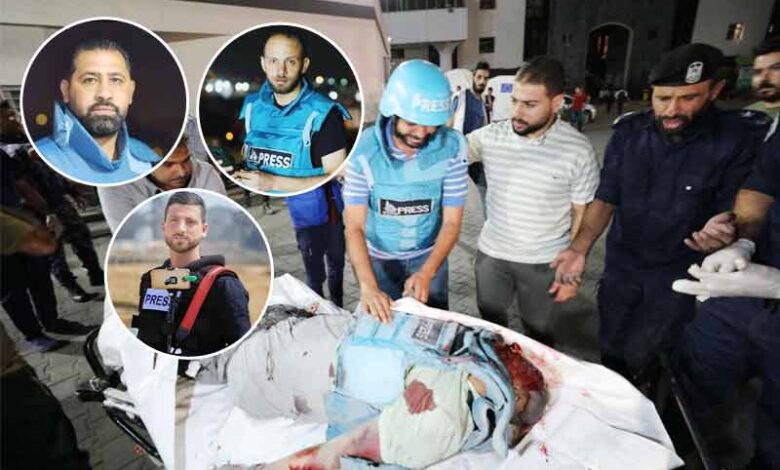 اسرائیلی حملوں میں 3 فلسطینی صحافی شہید
