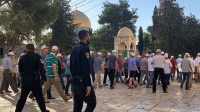 اسرائیلی آبادکاروں کا مسجد اقصیٰ کے صحنوں میں دھاوا