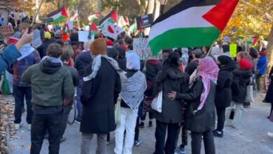 امریکہ میں فلسطین کی حمایت میں مظاہرہ
