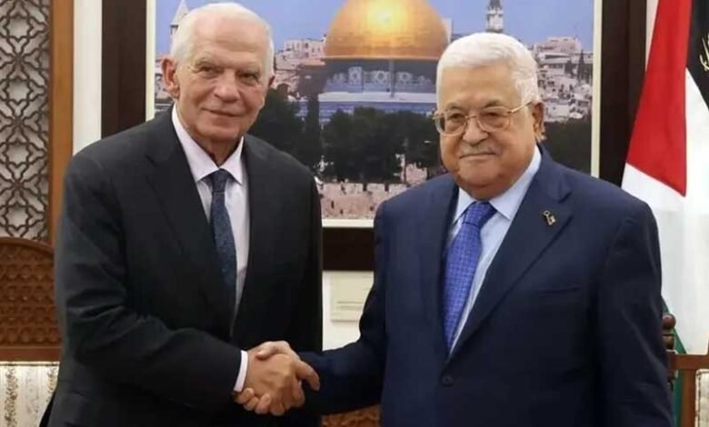 غزہ معاملہ کا کوئی فوجی حل نہیں محمود عباس کی بوریل سے گفتگو