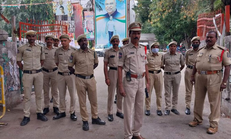 حیدرآباد میں کانگریس ہیڈکوارٹرس گاندھی بھون میں سیکوریٹی میں اضافہ