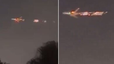 دوران پرواز امریکی ایرلائن کے طیارہ میں آگ لگ گئی ، دیکھیں خوفناک ویڈیو