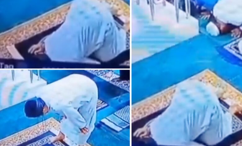 مسجد کے امام سجدہ کی حالت میں خالق حقیقی سے جا ملے (ویڈیو وائرل)