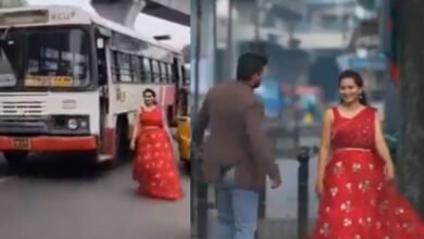 حیدرآباد:آرٹی سی بس میں ہونے والے جوڑے کی پری ویڈنگ شوٹ، ویڈیو وائرل