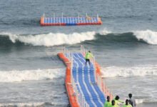 وشاکھاپٹنم کے ساحل پر بنایاگیا فلوٹنگ بریج افتتاح کے دوسرے دن ہی ٹوٹ کر بہہ گیا