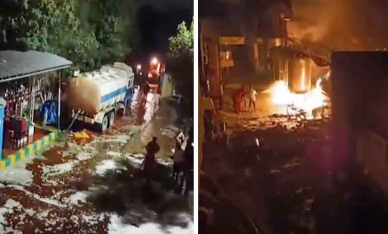 تلنگانہ: فیکٹری میں ری ایکٹر دھماکہ، 10 زخمی، مہیب آتشزدگی