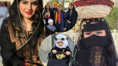 روایتی ملبوسات پہنے سعودی شہریوں کا یوم تاسیس پر جشن