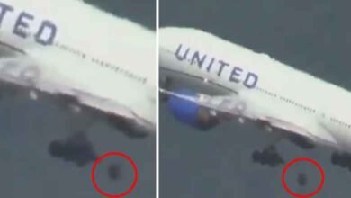 ٹیک آف کے دوران جہاز کا پہیہ ٹوٹ کر نیچے گرگیا، چونکادینے والی ویڈیو وائرل
