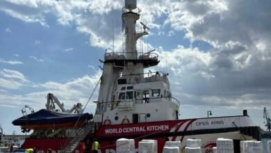 قبرص سے 200 ٹن غذائی اشیاء سے لدا بحری جہاز غزہ پہنچ گیا