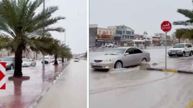 متحدہ عرب امارات اور دبئی میں گرج وچمک کے ساتھ طوفانی بارش