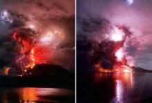 انڈونیشیا میں آتش فشاں پھٹ گیا، سونامی الرٹ جاری (ویڈیو دیکھیں)
