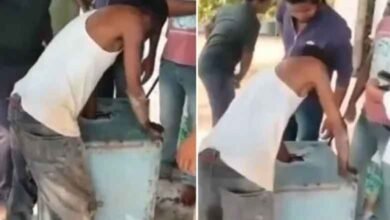 مندر میں چوری کی کوشش، ہاتھ ہنڈی میں پھنس گیا۔ چور گرفتار(ویڈیو)