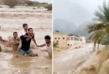 عمان میں شدید بارش کی وجہ سے کئی گاڑیاں بہہ گئیں، 17 افراد ہلاک (ویڈیو)