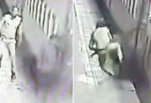 آرپی ایف جوان نے ایک شخص کو چلتی ٹرین کی زد میں آنے سے بچالیا (ویڈیو وائرل)