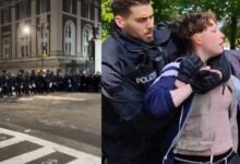 پولیس نے فلسطین حامی مظاہروں کے درمیان نیویارک میں کولمبیا یونیورسٹی کی گھیرابندی کی