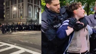 پولیس نے فلسطین حامی مظاہروں کے درمیان نیویارک میں کولمبیا یونیورسٹی کی گھیرابندی کی