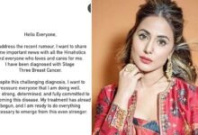 ٹیلی ویژن اسٹار حنا خان تیسرے مرحلہ کے بریسٹ کینسر میں مبتلا، اداکارہ کی انسٹاگرام اسٹوری وائرل