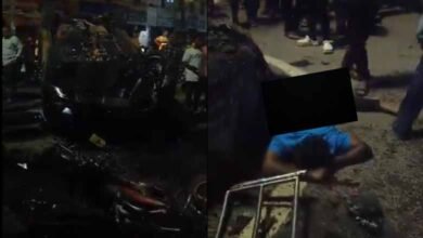 اے پی: کاکناڈا ضلع میں سڑک حادثہ۔ 5 افراد ہلاک: ویڈیو