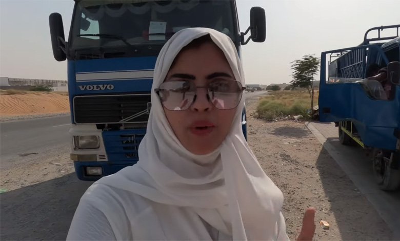 متحدہ عرب امارات: 22 پہیوں والا ٹرک چلانے والی باحجاب خاتون ڈرائیور فوزیہ ظہور، ہندوستان سے تعلق