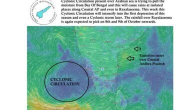 آندھرا پردیش میں مزید تین طوفان، محکمہ موسمیات کا انتباہ